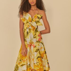 Vestido Estampado Floral Ararajuba Corrida