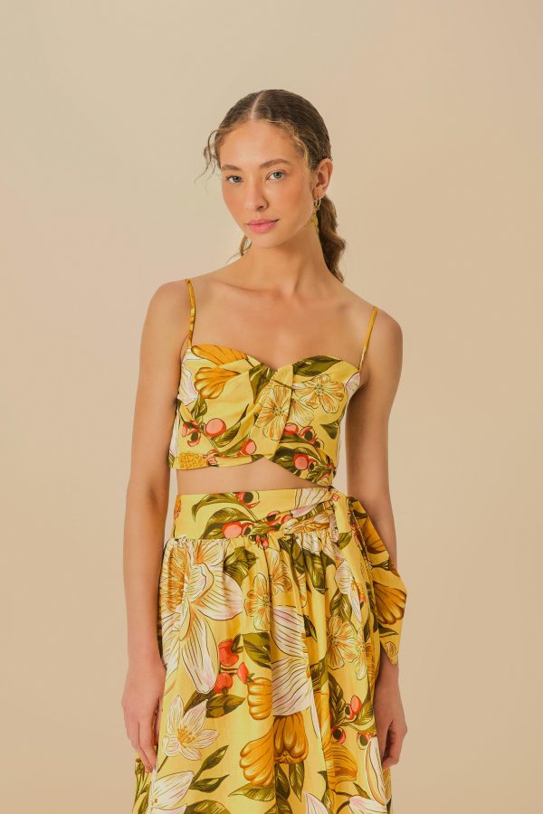 Top Estampado Floral Ararajuba Corrida