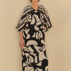 Vestido Manga Longa Estampado Tucanada