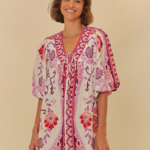 Vestido Curto Estampado Romance De Tucano