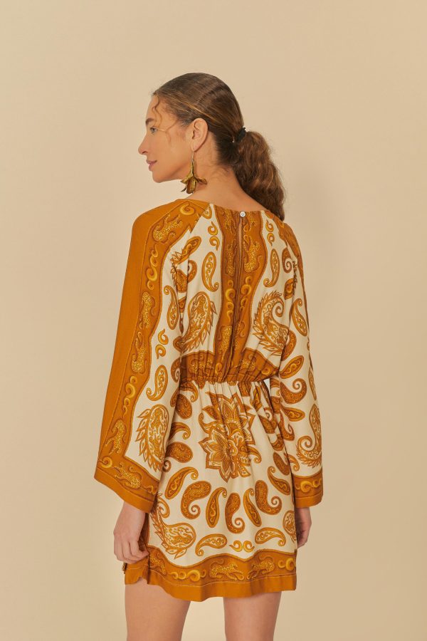 Vestido Curto Estampado Lenço Onça Paisley - Image 3
