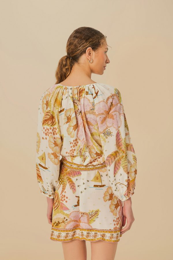 Vestido Curto Estampado Ilha De Flor - Image 3