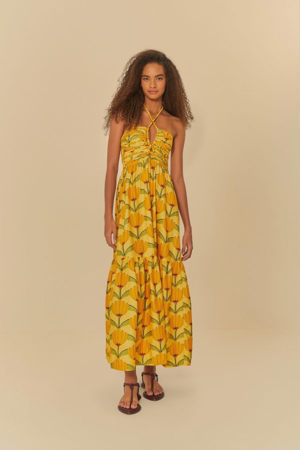 Vestido Longo Estampado Banana Deco