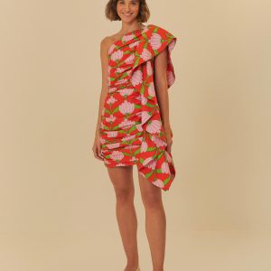 Vestido Curto Ombro Só Estampado Banana Deco