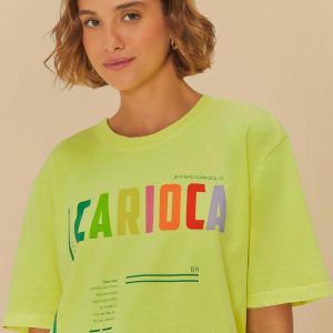 T-Shirt Média Estampada Carioca Amarela