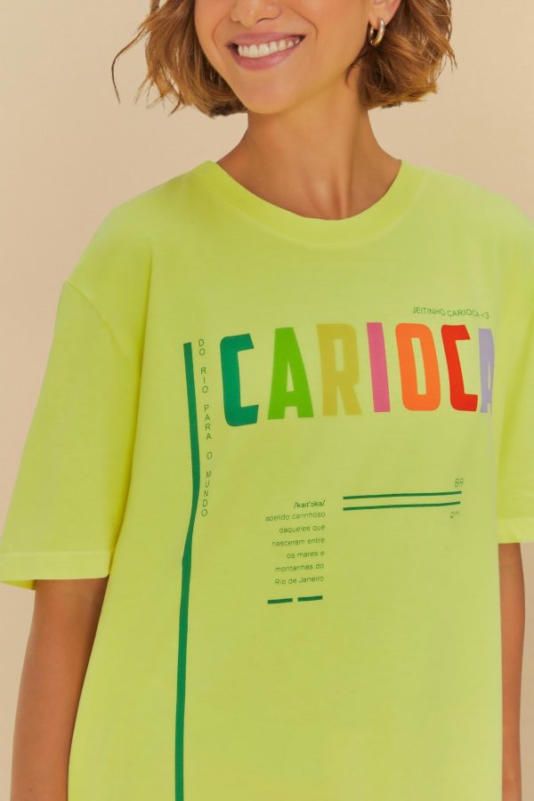 T-Shirt Média Estampada Carioca Amarela - Image 3
