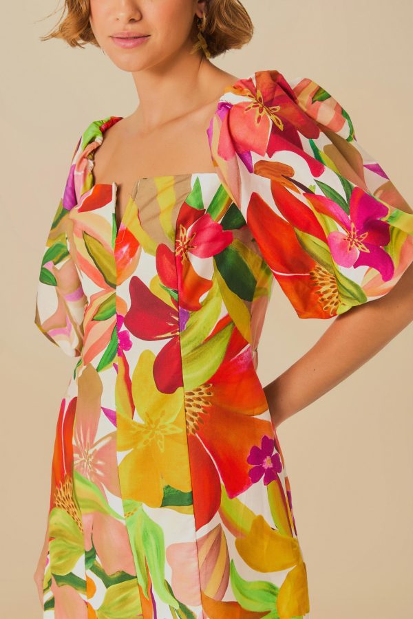 Vestido Curto Estampado Artsy Floral Off - Image 2