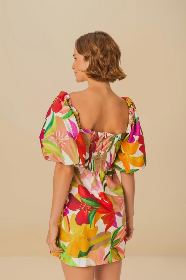 Vestido Curto Estampado Artsy Floral Off - Image 3