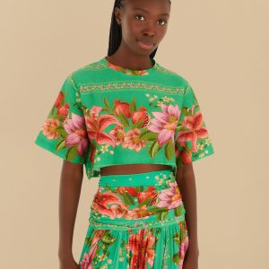 T-Shirt Cropped Fruta De Verão