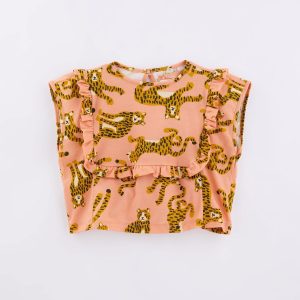 Blusa Malha Onça Amiga Rosa